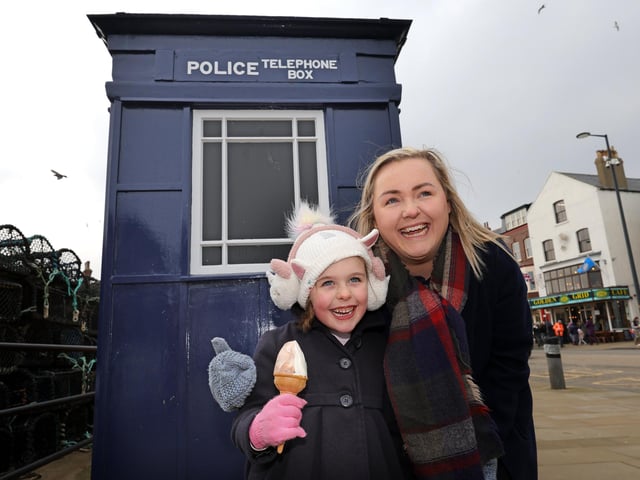 Having fun on the seafront