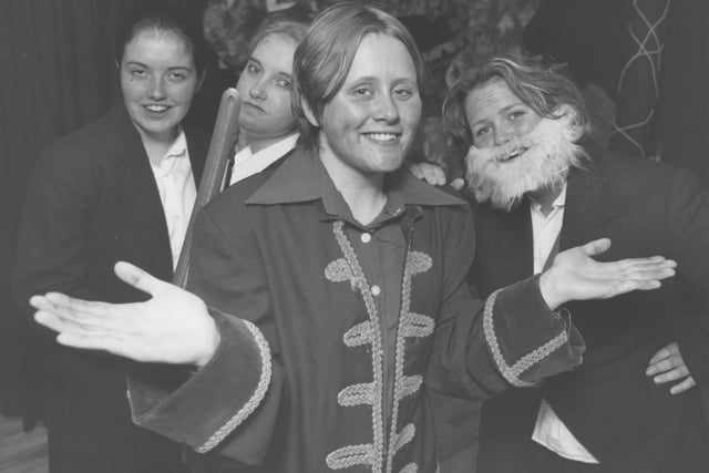 Scarborough Sixth Form College students put on their own production of The Tempest in their own time back in July 1997. Pictured are The Nobles, from left, Antonio (Katharine Williams), Sebastian (Marie Daniels), Alonzo (Sarah Evans), and Gonzalo (Louise Taylor).  