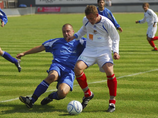 Do you know any of the Brid Town or Scarborough Athletic players in this photo?