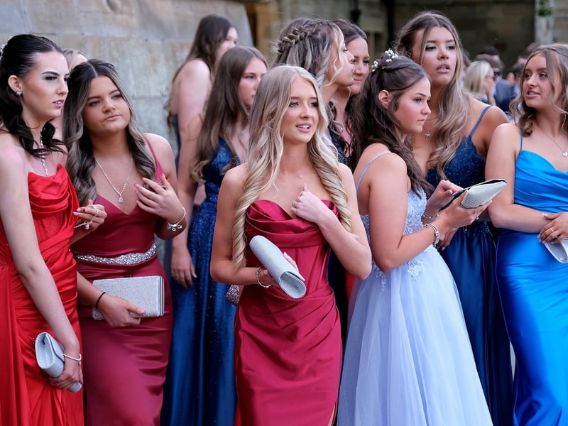 Caedmon College girls ready to enjoy their big night.