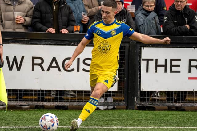 Lewis Maloney came off just before half-time at Marine with a hamstring injury. Photo by Peter North