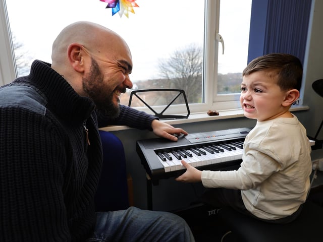 Dad Daniel with son Edward