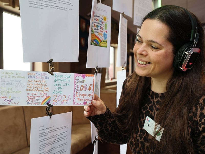 Many people wrote letters for the 'Letters to the Future' exhibit. Picture: Richard Ponter