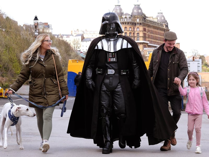 Darth Vader makes an entrance.