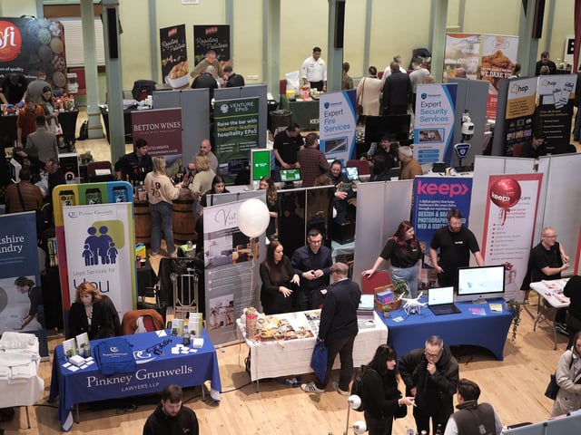 Dozens of exhibitors from across the area filled the Grand Hall at the Spa
