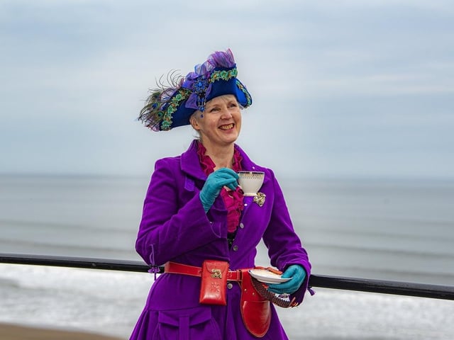 Evelyn Sinclair photographed at Whitby Steampunk Weekend.