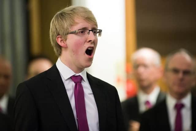 A Leeds Male Voice Choir singer in good voice.