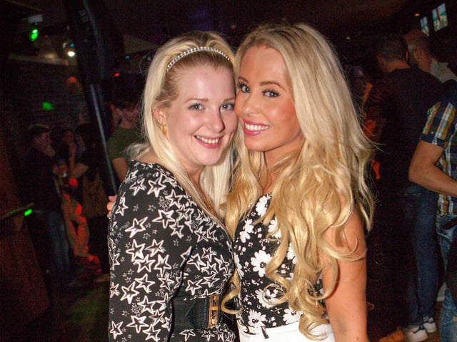 Rachel & Leanne looking stunning in Blue Lounge