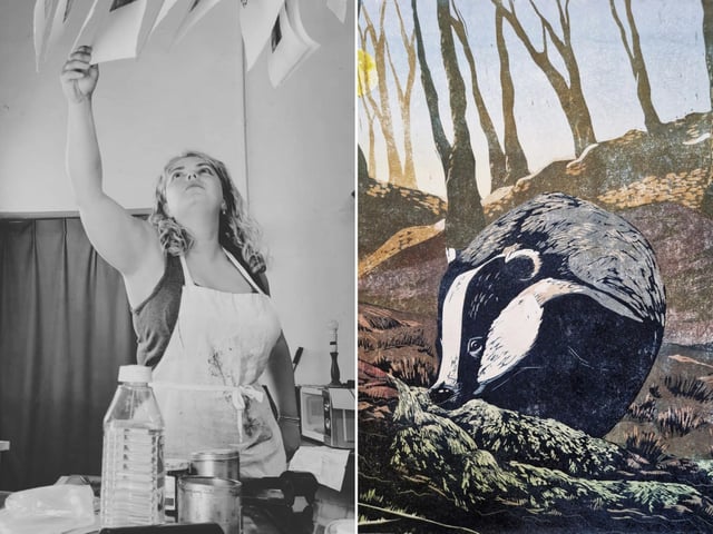 Lyn is a self taught printmaker, producing her intricate reduction lino prints from her studio on the edge of the North Yorkshire Moors. Fundamentally each print begins with a simple walk, observing and connecting with her surroundings from the heart of the landscape. Working in small print runs, her designs develop organically from a simple sketch; decisions are made and altered throughout the cutting and printing process as the image emerges through the mark making.