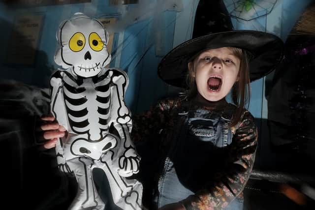 Spooky goings on at The Sealife Centre..with visitor Grace Fawcett having some Halloween fun. pic Richard Ponter