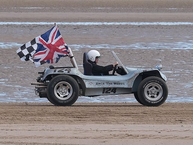 Flying the flags at Race The Waves.
