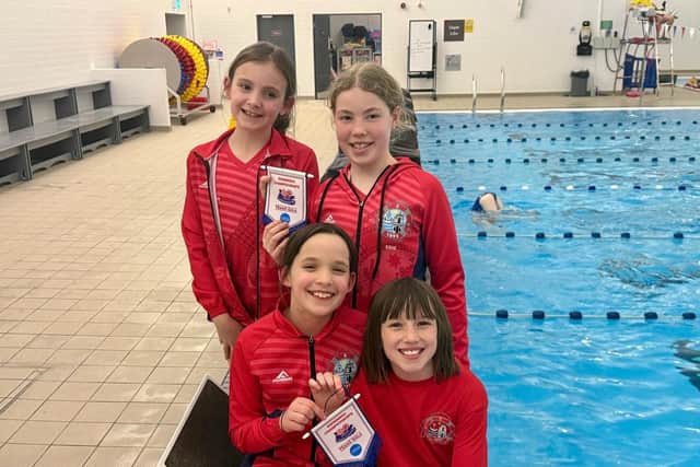Scarborough Swimming Club's 9/10 girls freestyle and medley team made two finals.