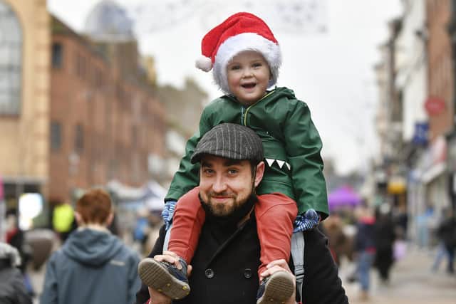 Dad and Son enjoying the day at last years Christmas build up events.