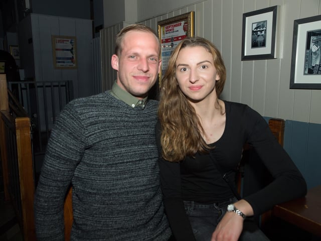 Shane & Claudia chilling in The Scarborough Flye.