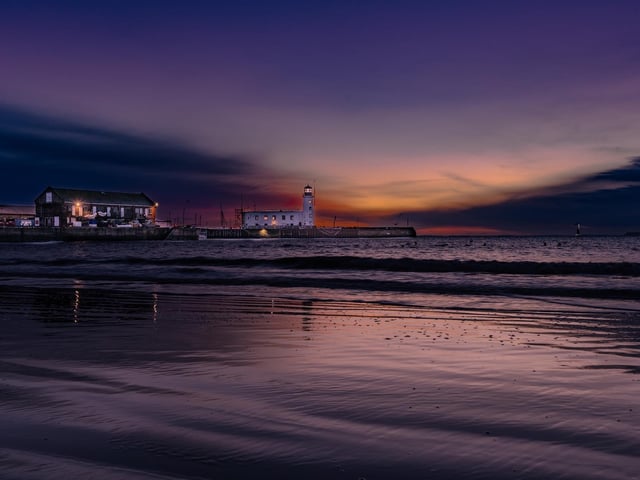 Purple essence making the lighthouse look pretty.