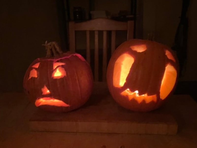 These two spooky pumpkins were submitted by a reader in Bridlington.