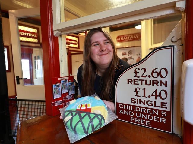 Charlotte Stead with her special cake