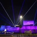 Laser beams are due to light up Scarborough Castle; the display pictured here was at Carlisle.