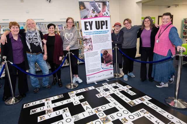 The new Ey Up! exhibition at Selby library which was unveiled by library staff and those who took part in the sessions.