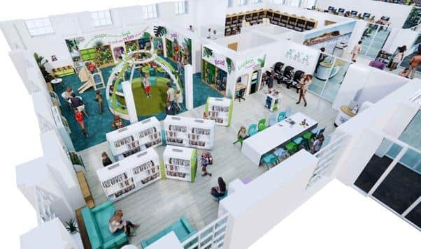 Artist's impression of the children's section of Scarborough Library.