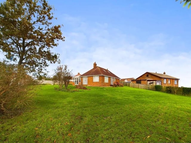 This three bedroom and one bathroom detached bungalow is for sale with Hunters with a guide price of £365,000.