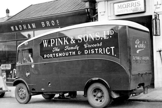 W. Pink was a well known Portsmouth grocery firm. They had an empire of forty-two branches.