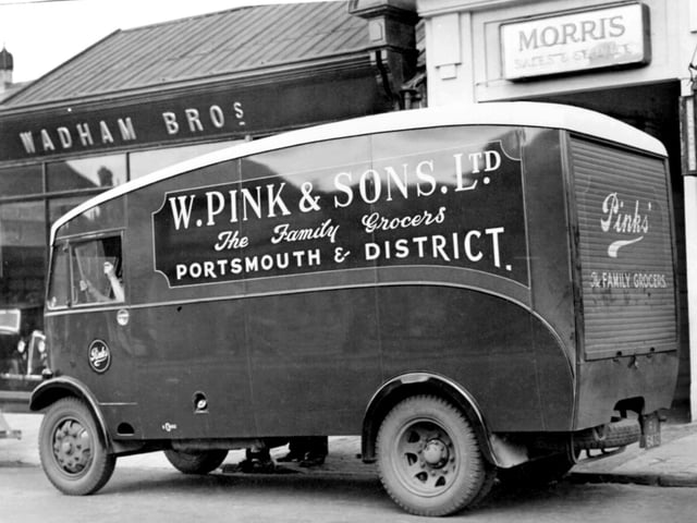 W. Pink was a well known Portsmouth grocery firm. They had an empire of forty-two branches.