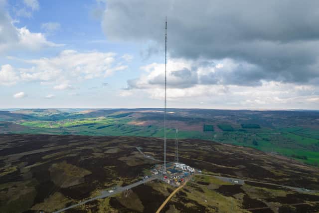 The new Bilsdale TV mast.