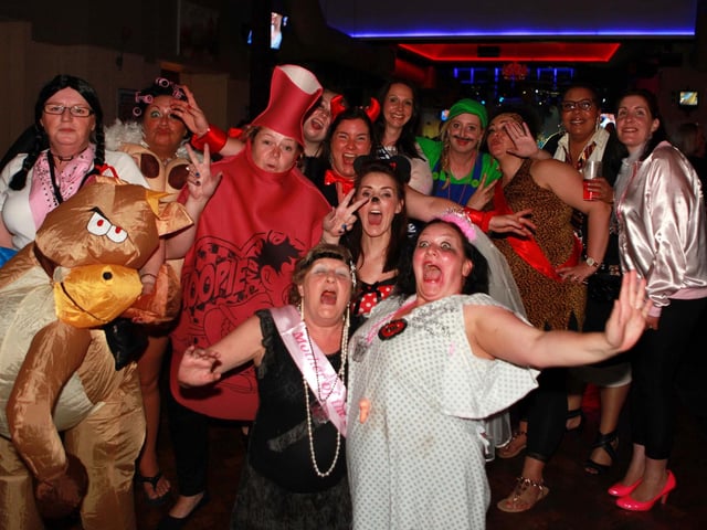 Girls on tour for a friend's hen party in the Barbican.