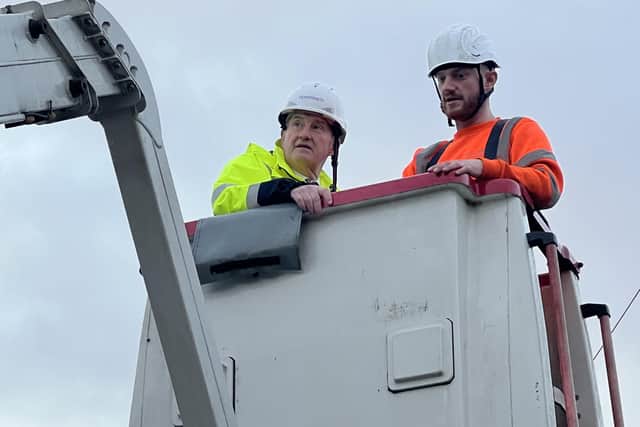 Thirsk and Malton MP Kevin Hollinrake visits Pickering to see first hand the progress being made with broadband installation in his constituency