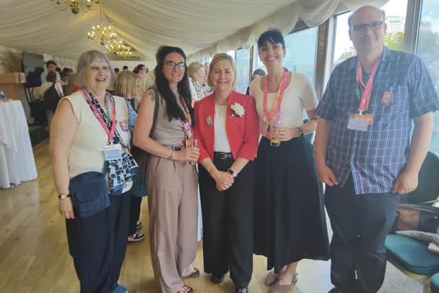 Representatives of Scarborough and District Mencap with Scarborough MP Alison Hume