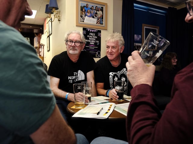 Enjoying a chat. picture: Richard Ponter