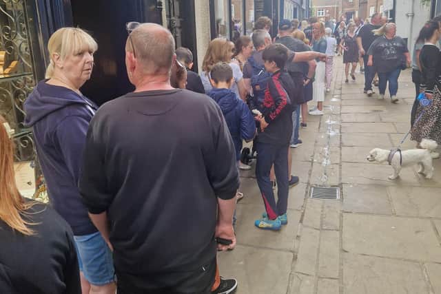Queue to Whitby Glass for the last chance to buy an iconic lucky duck.