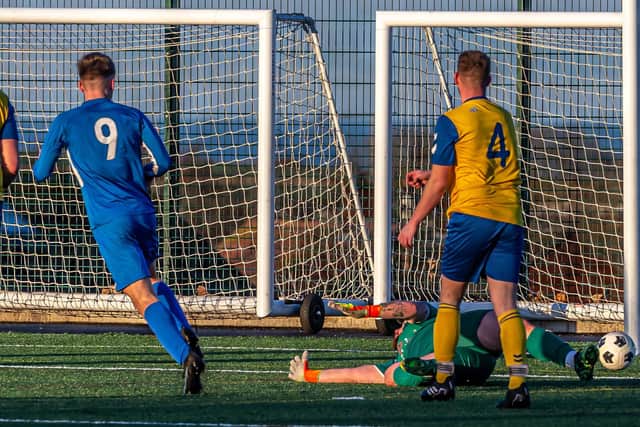 Jos Storr hit a hat-trick against Boro Rangers