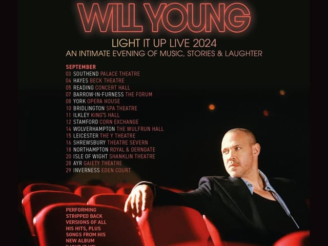 Will Young will be performing at Bridlington Spa on September 10. To celebrate the new album, Will is embarking on his most intimate tour yet - taking shape as an up close and personal evening of acoustic performances, stories and conversation. The 50-date UK tour will kick off in September through to November. Young says: "I'm very excited to be going to a lot of places I haven't been. I wanted to go to smaller venues so I could properly get around the country rather than just playing the big cities."