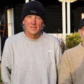 Winner Geoff Price, left, defeated Gary Thornton in the final of the Westgate Over-60s singles merit on Friday.