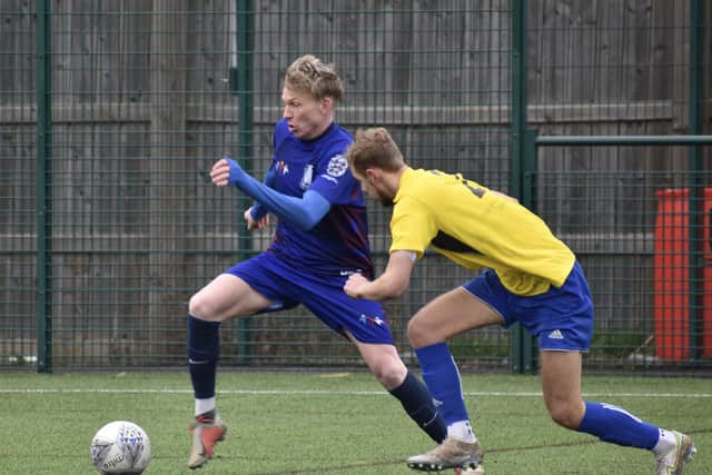 Billy Tyler pushes on during their quarter-final win against Little Driffield.