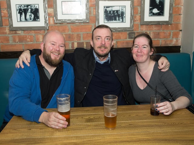 Friends Jack, Yanrik & Rachael in The Scarborough Flyer.