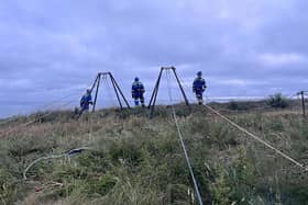 Staithes Coastguard during the early morning rescue - Staithes Coastguard