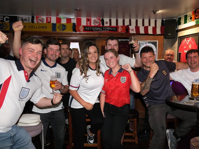 Fans at Scholars Bar enjoying the England v Serbia match.picture: Richard Ponter