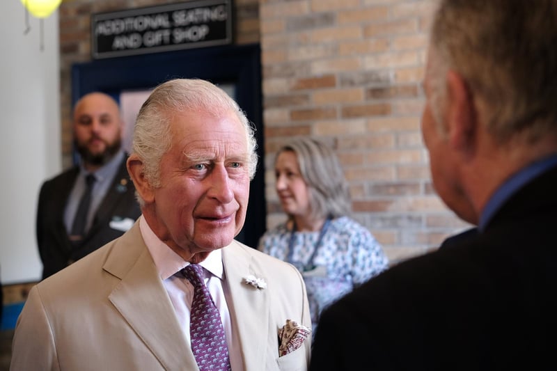 King Charles met staff and volunteers at the station