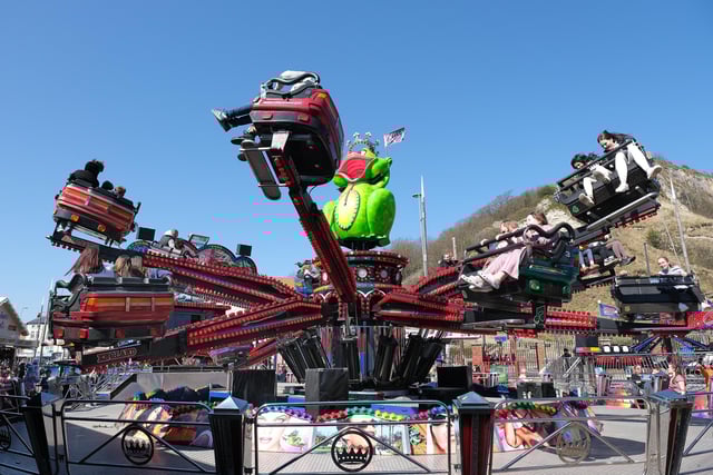Enjoying the rides at Luna Park