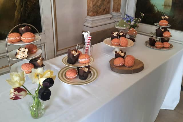 Some of the delicious cakes at the launch - chocolate muffins with marshmallow and a vanilla and raspberry kiss.