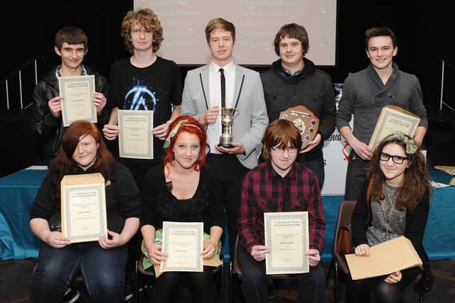 GCSE Prize winners at Headlands School's awards evening in 2010. (PA1050-14b)