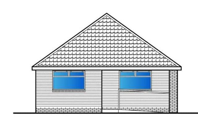 Proposed elevation of sales centre at Merry Lees Caravan Park.