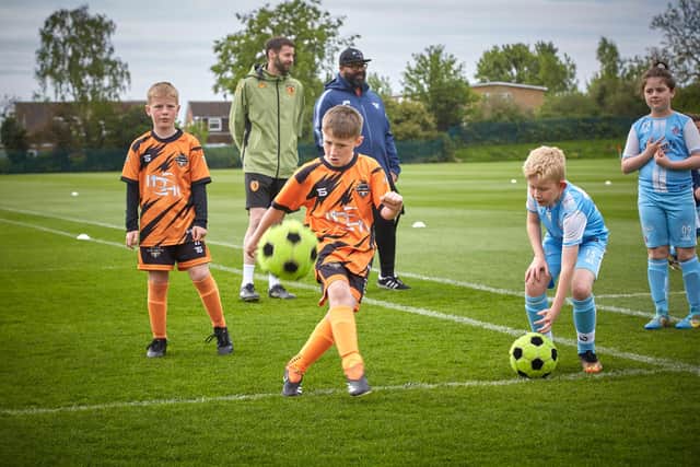 Filey Holt U9s, pictured on their big day out at Hull City last month, will be one of many clubs playing in the junior league n the Scarborough area which will be run by the York Football League next season. Picture: R&R Studio.