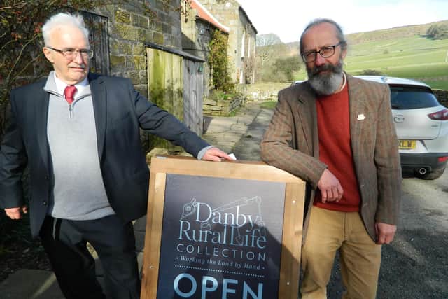 Eddie Robinson and Bill Bevan visit the Danby Rural Life Collection - Image: John Roberts