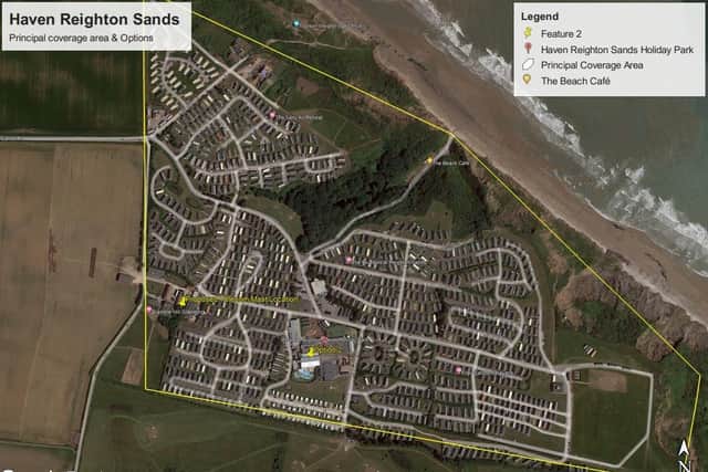 The proposed mast location at Reighton Sands. Photo: Google