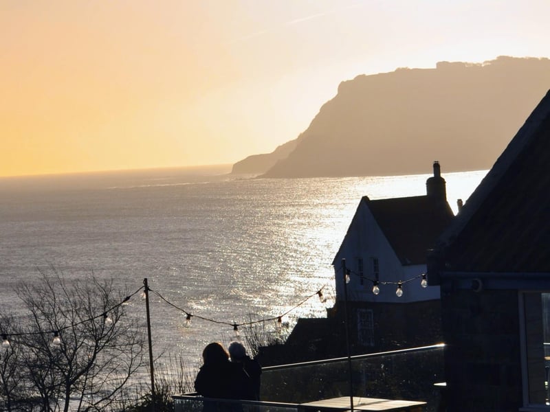 Hazy day at Robin Hood's Bay, by Donella Agar.
