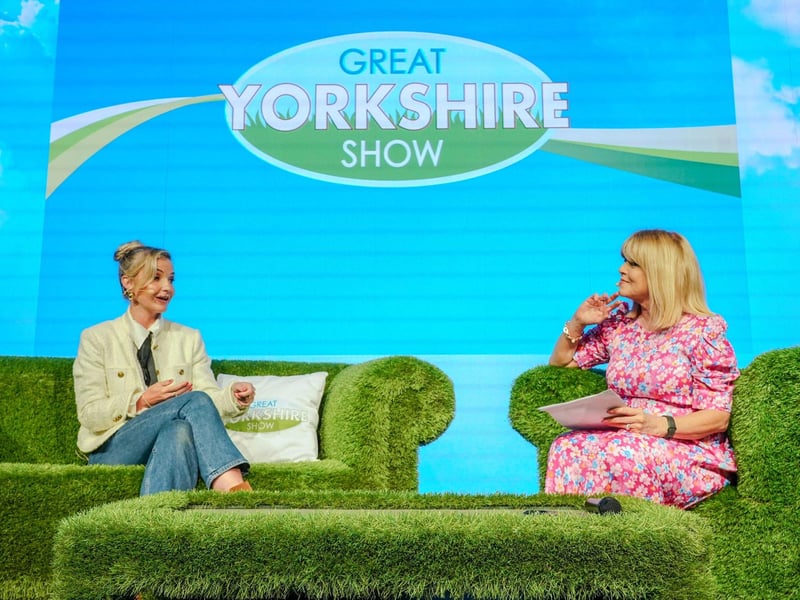 Helen Skelton on the GYS stage with Christine Talbot